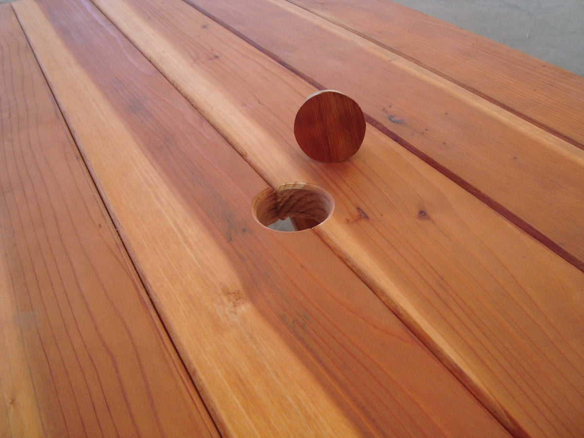 Best Redwood Super Deck Redwood Picnic Table